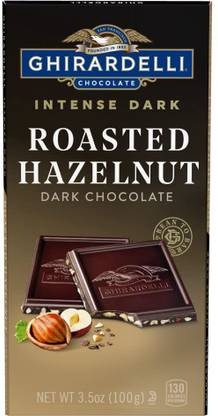 Ghirardelli Roasted Hazelnut Intense Dark Chocolate With the Texture Of Crunchy Hazelnut Bars