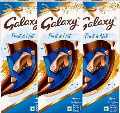 GALAXY Fruit & Nut Chocolate Bar | Loaded With Raisins and Almonds Bars