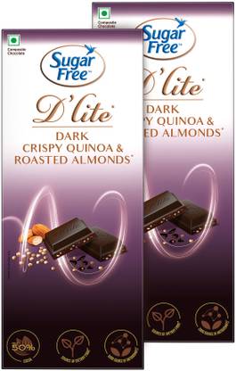 Sugarfree D'lite Quinoa & Almonds Dark Chocolate Bars