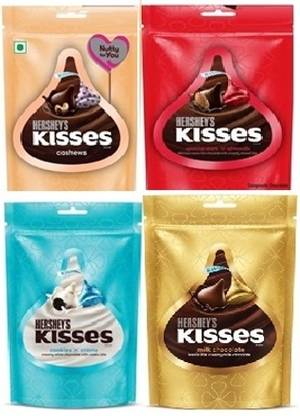 HERSHEY'S Kisses Vegetarian MILK,C N C , CASHEWS,DARK N ALMONDS CHOCOLATES Bars