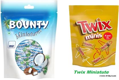 BOUNTY Premium Coconut Filled Chocolate with Twix Chocolates Combo Bars
