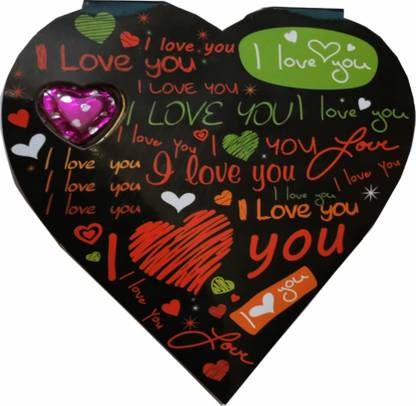 Choco coco I Love You Black Heart Shape Chocolate Box (11 Pcs. Heart Shape 125 Grm ) Bl Fudges