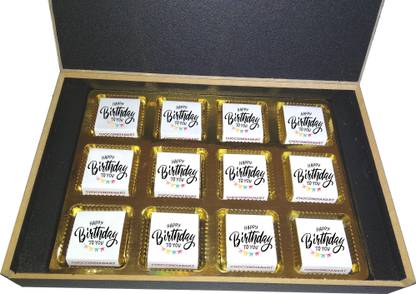 CHOCOINDIANART Very Nice Happy Birthday-12pcs Delicious Chocolate Gift Box 38 || Truffles