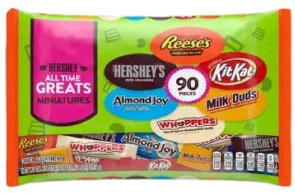 HERSHEY'S Miniatures Chocolate Assortment Candy 28.12 oz Variety Bag ( 90 Pieces ) Bites