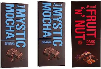 Amul MYSTIC MOCHA & Fruit N Nut Dark Chocolate Bar Bars