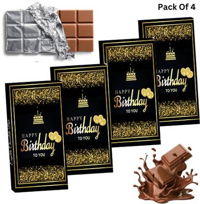 Expelite Return gifts for Birthday Pack of 4 (35g Each ) Birthday chocolate gift Bars