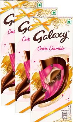 GALAXY Cookie Crumble Milk Chocolate Loaded With Crumbly Pieces Bar Bars