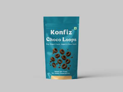 KONFIZ Choco Loops | Baked Ring-Shaped Chocolate Snacks | Classic Choco Bites