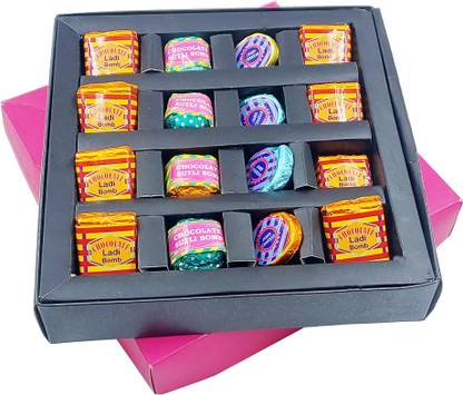 FabBites Diwali Chocolate Crackers Gift Pack-Chocolate Bomb set of Cracker Chocolate Box Bars