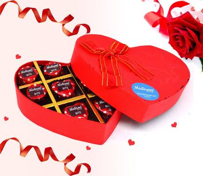 Midiron Chocolate Gift Box For Valentine's Day, Birthday, Anniversary and all Occasion, Chocolate Gift, chocolates gift box for birthday boyfriend, Girlfriend, Husband, Wife, Sister, Brother (IZ21GB6Choco10-01) Fudges