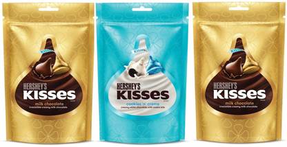 HERSHEY'S Kisses Milk Chocolate & Kisses Cookies N Creme Fudges
