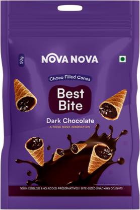 Nova nova Best Bite Choco Filled Cones | Dark Chocolate Bites