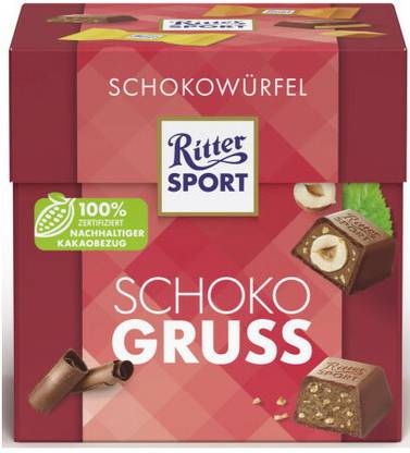 Ritter Sport SCHOKO GRUSS Thank You Chocolate Cubes MIX Flavour (IMPORTED FROM GERMANY) Truffles