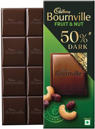 Cadbury Bournville Fruit & Nut 50% Dark Chocolate Bars