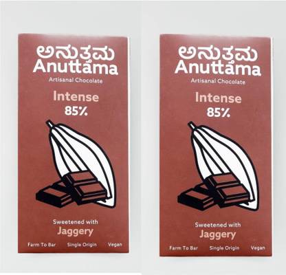 anuttama Dark Chocolate | 85% Cocoa | Chocolate Gift Pack | Intense Jaggery Sweetened | Bars