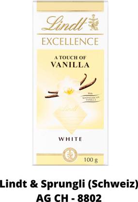 LINDT Excellence A Touch Of Vanilla White Chocolate (IMPORTED FROM SWITZERLAND) Bars