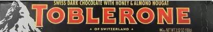 Toblerone Dark Chocolate with Honey and Almond Nougat Bars