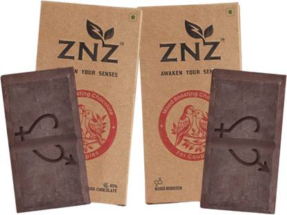 ZNZ Mood Uplifting Dark Chocolate for Men and Women| Intimacy Chocolate Couples Bars