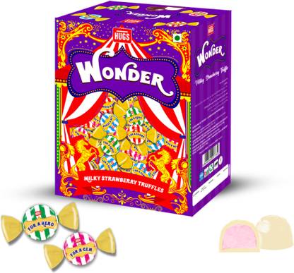HUGS Wonder Milk Strawberry Chocolate Gift Box - Strawberry Cream White Chocolate Truffles