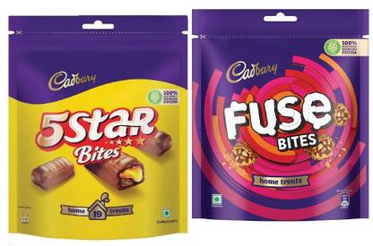 Cadbury 5 Star Chocolate & Fuse Peanut Bars