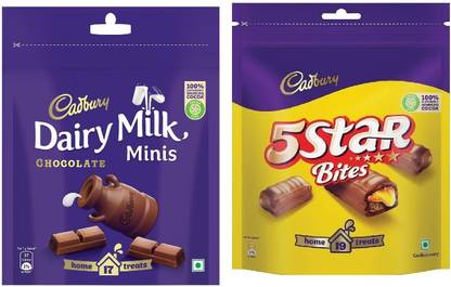 Cadbury Milk minis Chocolate & 5 Star Chocolate Brittles