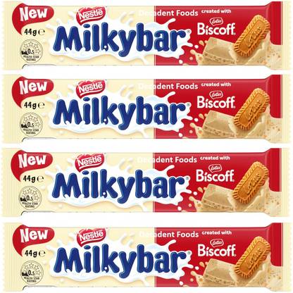 Decadent Foods Nestles Milkybar Biscoff | Crunchy Caramelized with White Chocolate Bars