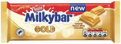 NESTLE Milkybar Gold Caramel Flavour Covered With Delicious Smooth White Chocolate Bars