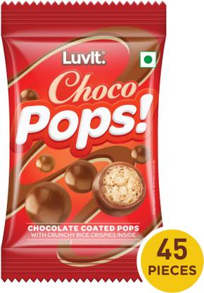 LuvIt ChocoPops |Chocolate Coated Balls With Crunchy Rice Crispies Inside |Gems | Crackles