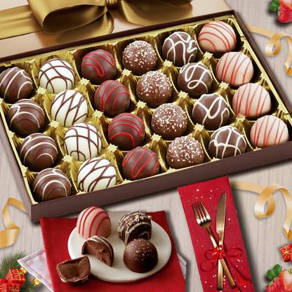 WINNI CELEBRATE RELATIONS 24 Pcs Chocolate Gift pack | Dark Chocolate Box Gift for Birthday, Anniversary Truffles