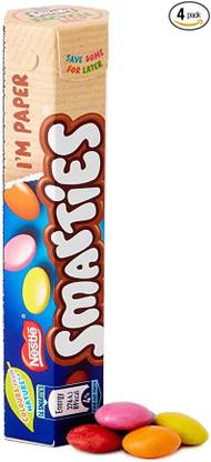 NESTLE Smarties Tube Assorted Chocolate Shots Each 38g Pack Of 3 Fudges