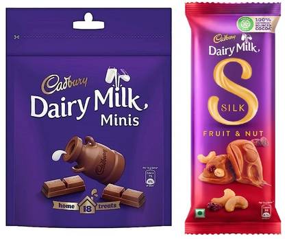 Cadbury Milk minis Chocolate & Fruit and Nut Bars