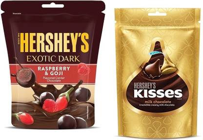HERSHEY'S Exotic Dark Raspberry & Goji Chocolate & Milk Chocolate Bars
