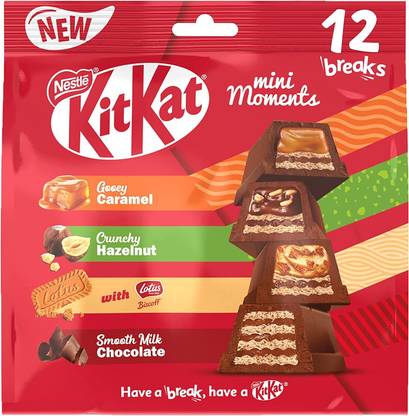 Nestle Kitkat Mini Moments | Hazelnut, Biscoff & Smooth Milk Chocolate Bites