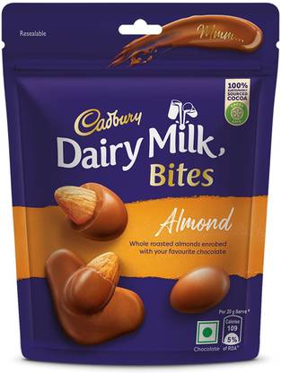 Cadbury Dairy Milk Bites Almond Chocolate Bars