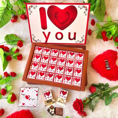 Expelite I Love You Chocolate Gift Box Online - I love You Chocolates For Gf / Bf Bars