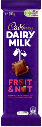 Cadbury Dairy Milk Fruit & Nut Premium Milk Chocolate (IMPORTED FROM EGYPT) Bars