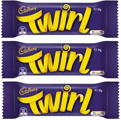 Cadbury Twirl Two Bars Of Swirls & Curla Coated In Milk Chocolate Bars
