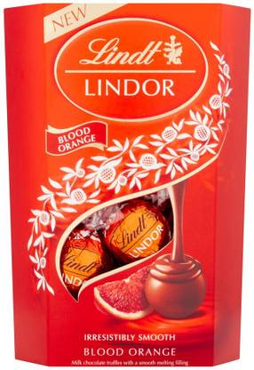 LINDT Lindor Blood Orange Milk Chocolate Truffles Imported Bites