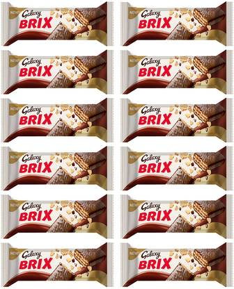 GALAXY Brix Crispy Wafer Layers With Chocolate Cocoa Butter (Imported) Bars (12 x 25 g) Bars