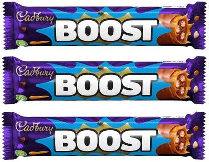 Cadbury Boost Smooth Choc & Biscuit Centre, Rooled In Caramel & Coated In Milk Chocolate Bars