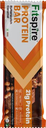 Fitspire Protein Bar - Butter scotch Caramel 60gm |20.5 gm Whey Blend Protein muscle gain Bars
