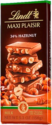 LINDT Maxi Plaisir 34 % Hazelnut Milk Chocolate Bars