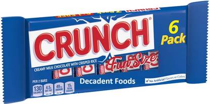 Decadent Foods Nestle Crunch Bar | Creamy Milk Chocolate with Crispy Rice Bars