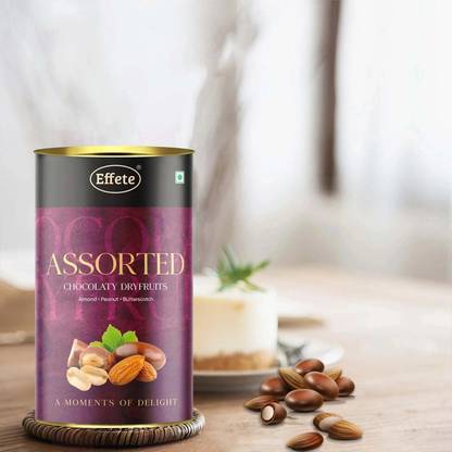 Effete Chocolate Dryfruits - Almonds, Peanut & Butterscotch | Mix Chocolates | Chocolate | Roaseted Choco Almonds,Peanuts (96 Grams) Caramels