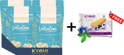 Kyomi Velvetine White Chocolate Coated Crunchy Wafers (320g Total) Premium Quality Bars