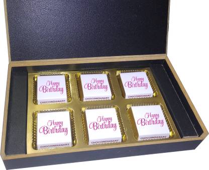 CHOCOINDIANART Superior Happy Birthday 06pcs Delicious Chocolate Gift J | Truffles