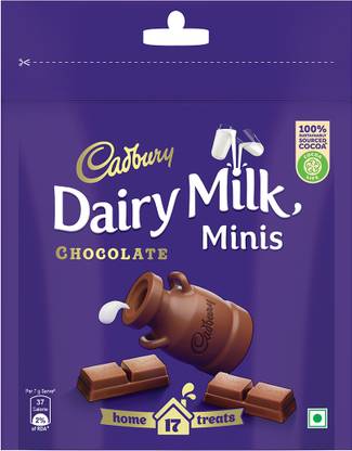 Cadbury Dairy Milk Chocolate Home Treats, Pack of 1 Mini Chocolate Bars