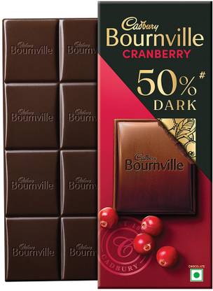 Cadbury Bournville Cranberry 50% Dark Chocolate Bars