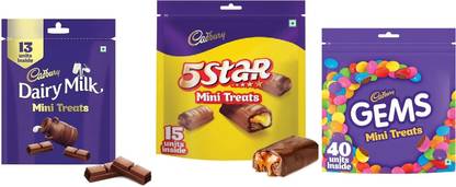 Cadbury Dairy Milk MINI Treats N GEMS & 5 STAR MINI TREATS DELICIOUS CHOCOLATE Bars
