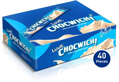 LuvIt Chocwich White Crispy Wafer Chocolates | Crunchy & Delicious | Bars